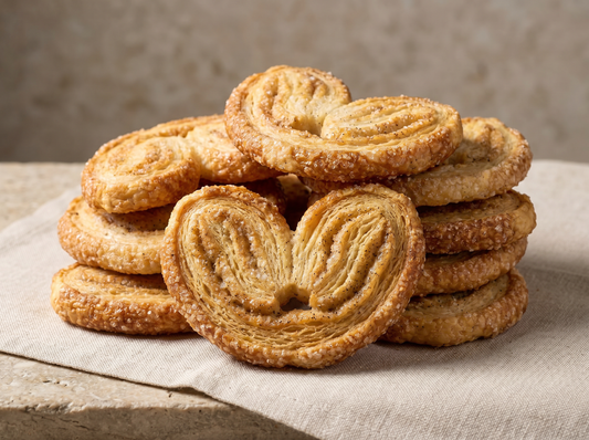 Palmiers (Pack of 6, golden vanilla sugar)