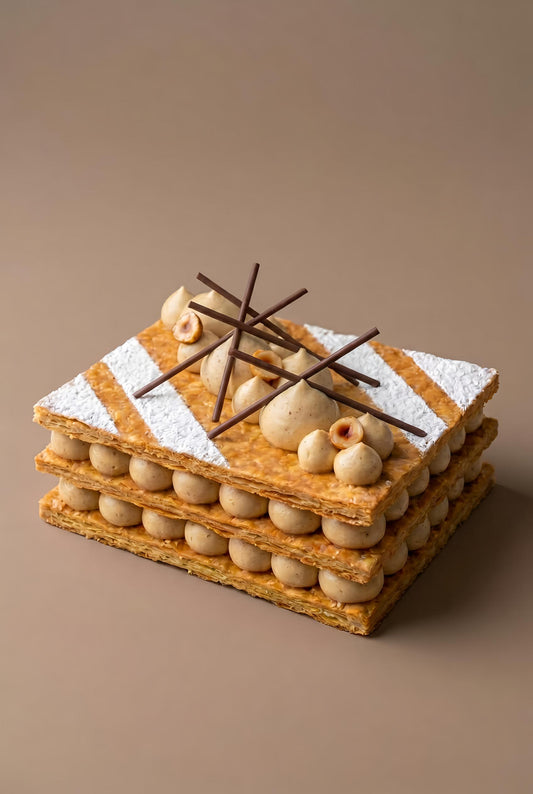 SIGNATURE MILLE-FEUILLE: HAZELNUT MOUSSELINE